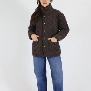 UTILITY CANVAS M Quilted Snap Unisex Jacket in Black - NEW